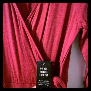 Magenta, Deep pink Wrap dress